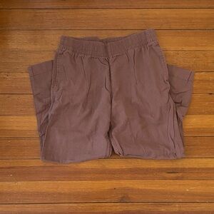 Casual Brown Flowy Pants